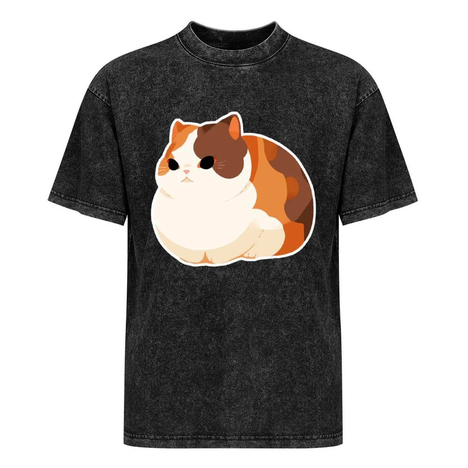 Футболка Chonky Calico Cat черная хлопковая мужская