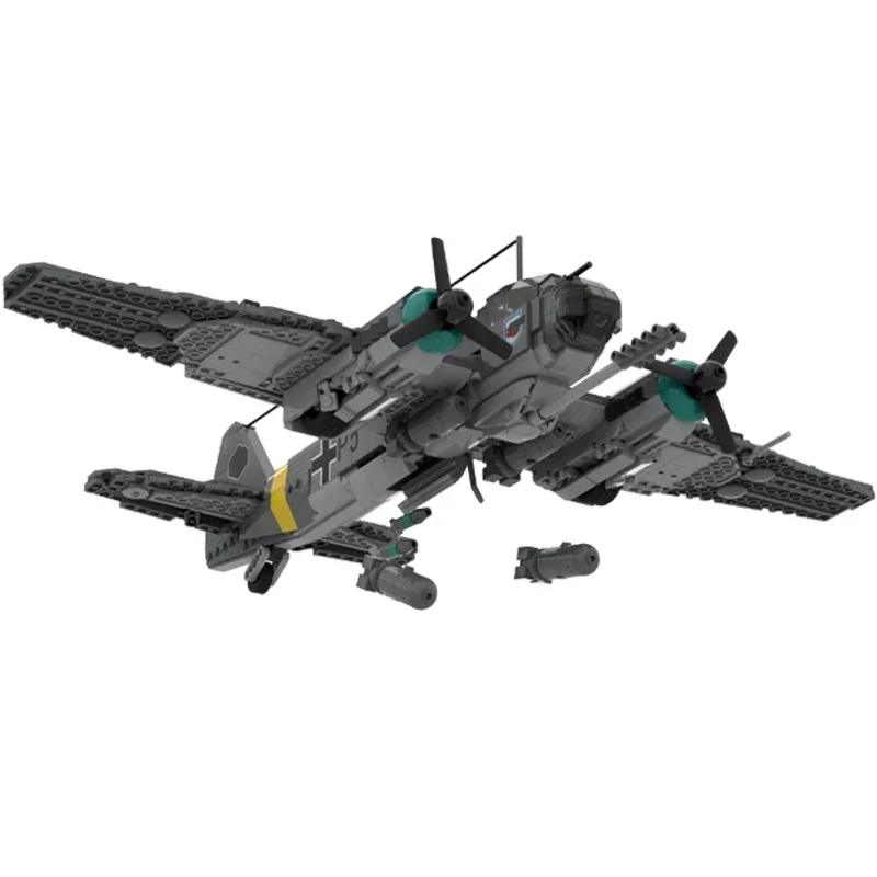 Модель военного самолета Junkers Ju 88 истребитель Moc строительные кирпичи технология