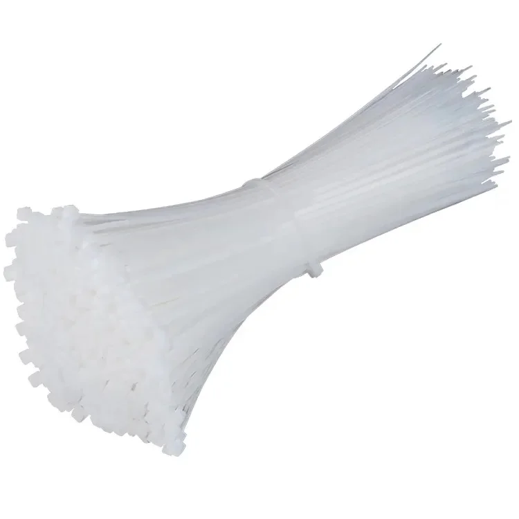 

100 Шт. В Упаковке Самоблокирующиеся Кабельные Стяжки Нейлоновые Стяжки На Молнии Пластиковые Термостойкие Белые/черные Прочн...