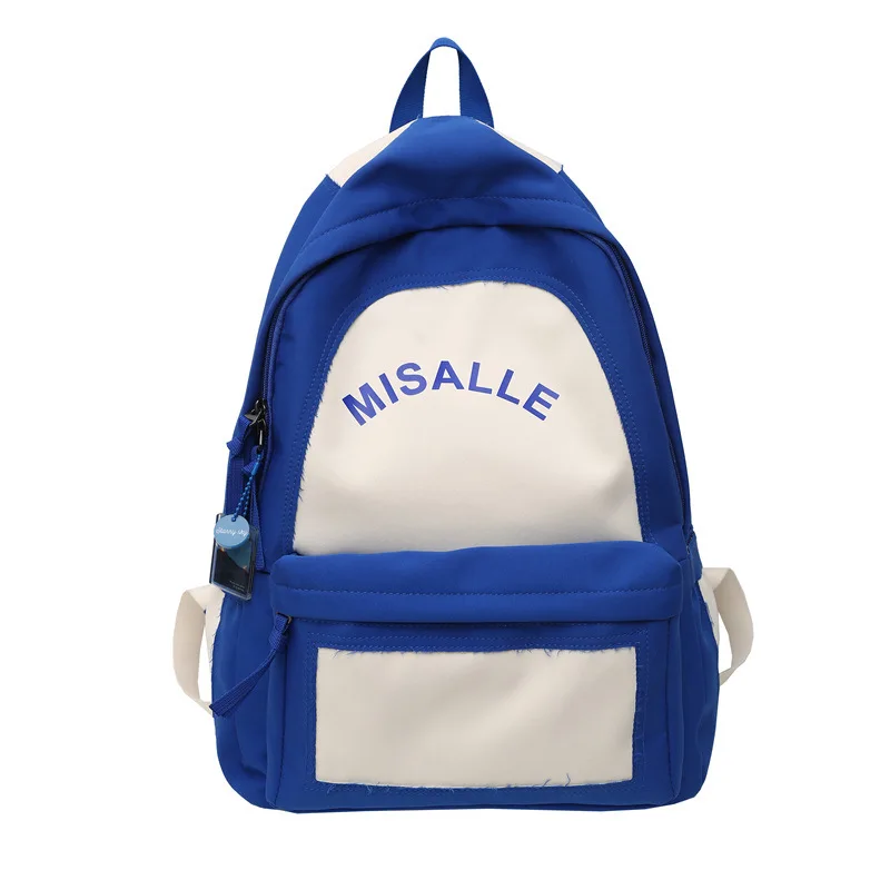 

High School Backpack Women Nylon Patchwork Teen School Bags for Girls Boys College Student Bookbag Large Capacity Casual Korean