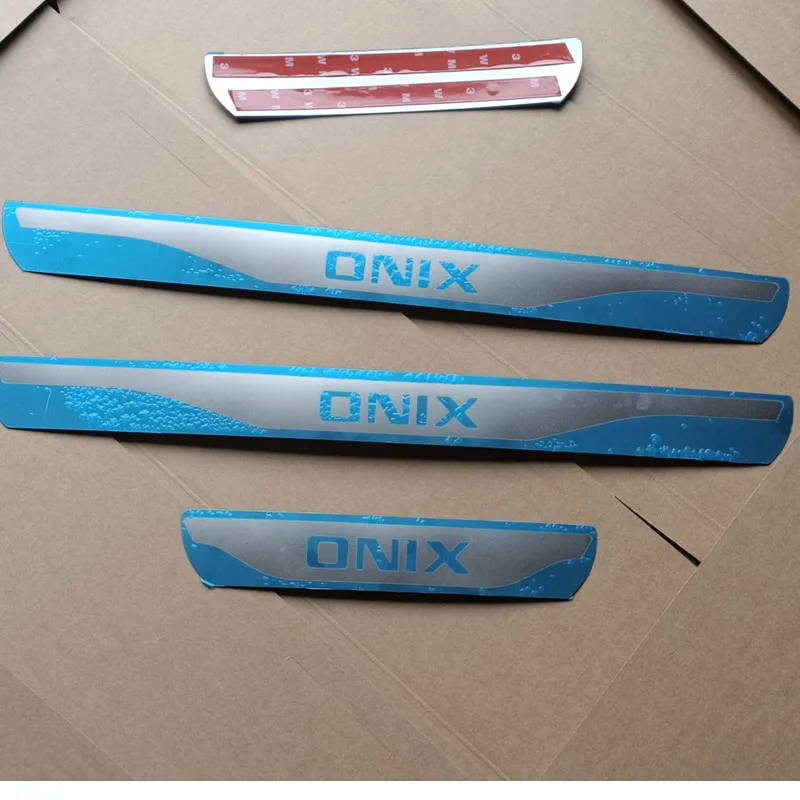 

Для Chevrolet Onix 2017-2021, автомобильная наклейка, Накладка на порог, защитные аксессуары, автомобильный стиль, искусственная отделка