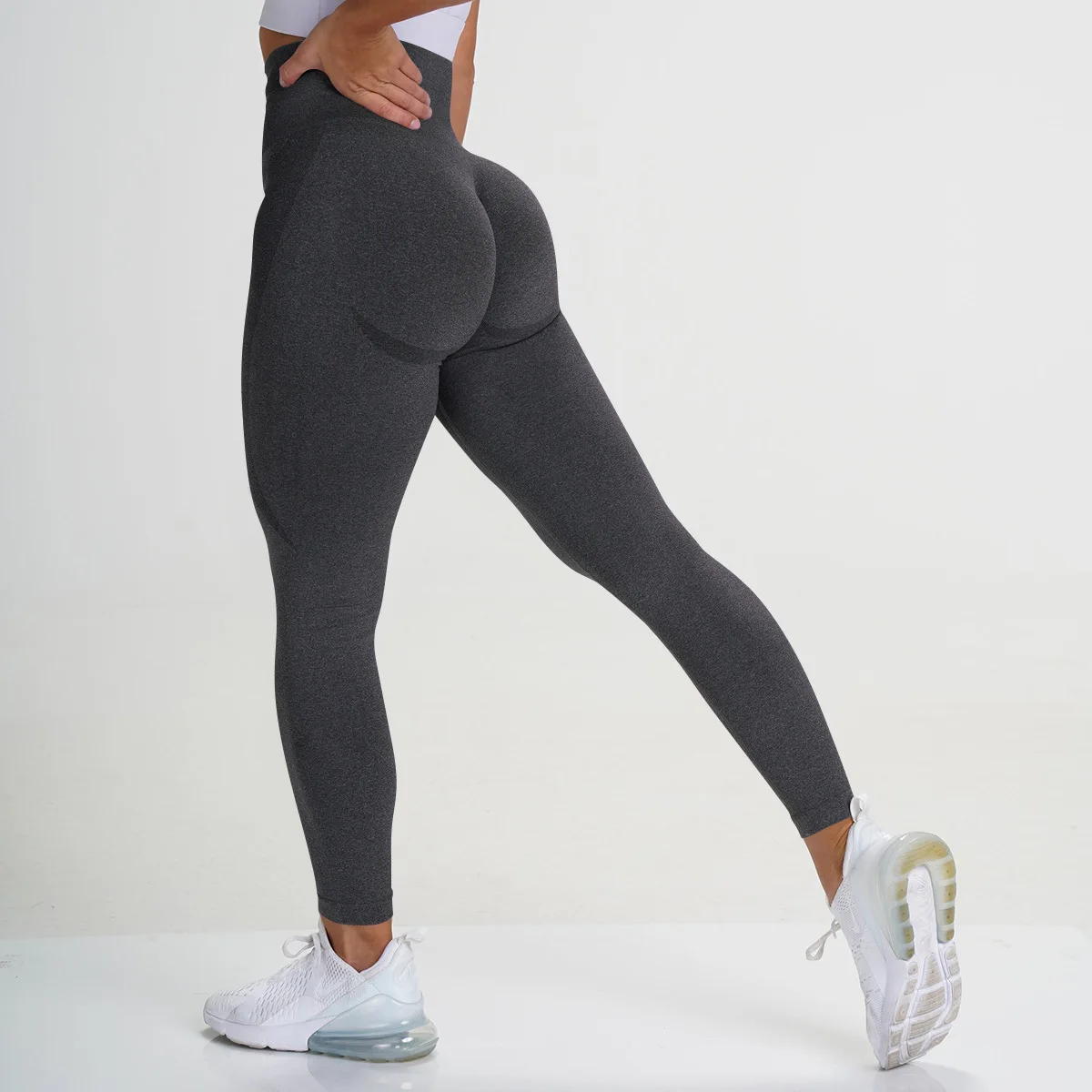 Women elastic solid yoga movement seamless leggings tall waist tight pants the gym jogging pants female fitness accessories