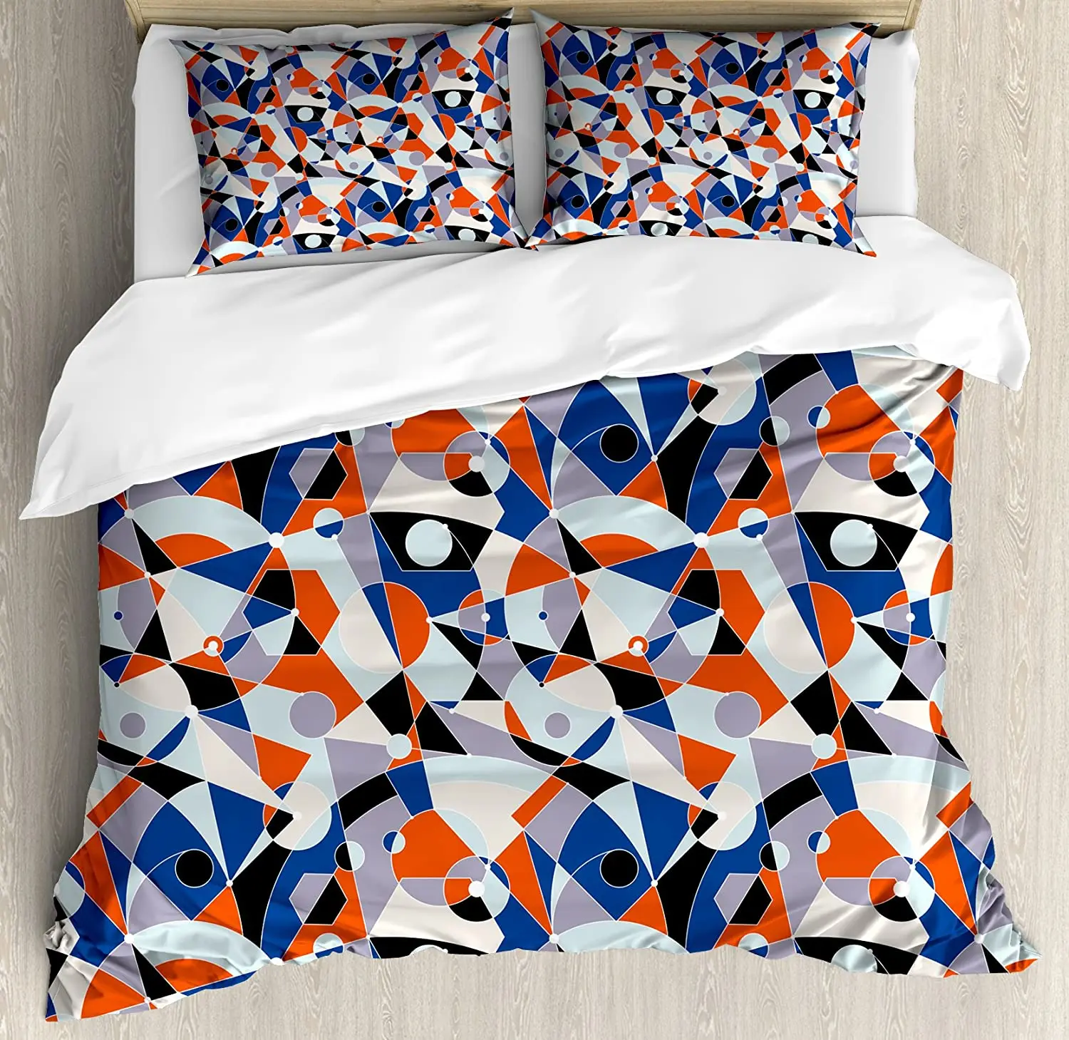 

Комплект постельного белья среднего века для домашней кровати, мозаика различных форм и цветов в современном стиле, сложный и художественн...