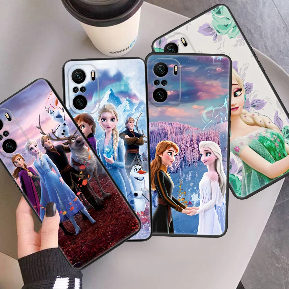 

Disney Frozen Anna And Elsa For Xiaomi Redmi Note 12 11E 11S 11 11T 10 10S 9 9T 9S 8 8T Pro Plus 5G 7 5 Black Phone Case