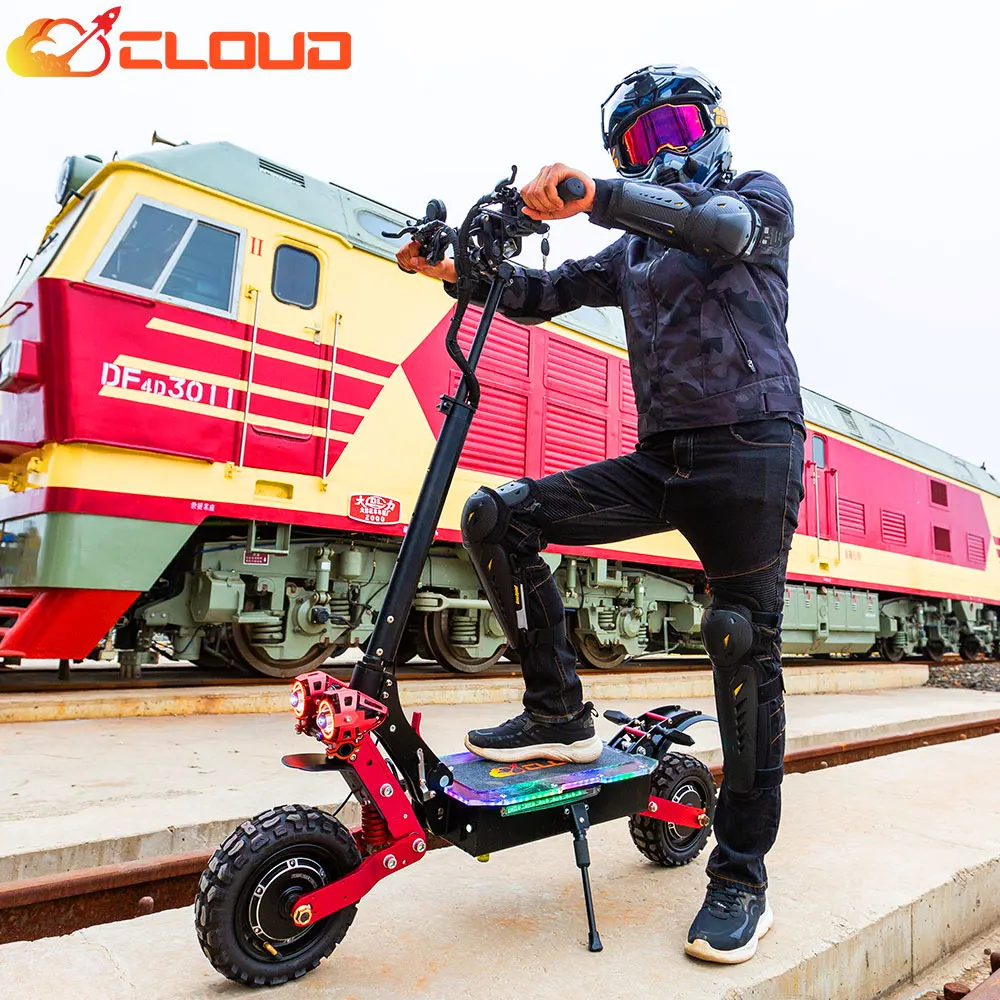 

6000w 60v 5600w Dual Motor E Scooter 11inch Offroad Trotinette Electrique Powerful Adult Electric Scooter With Seat