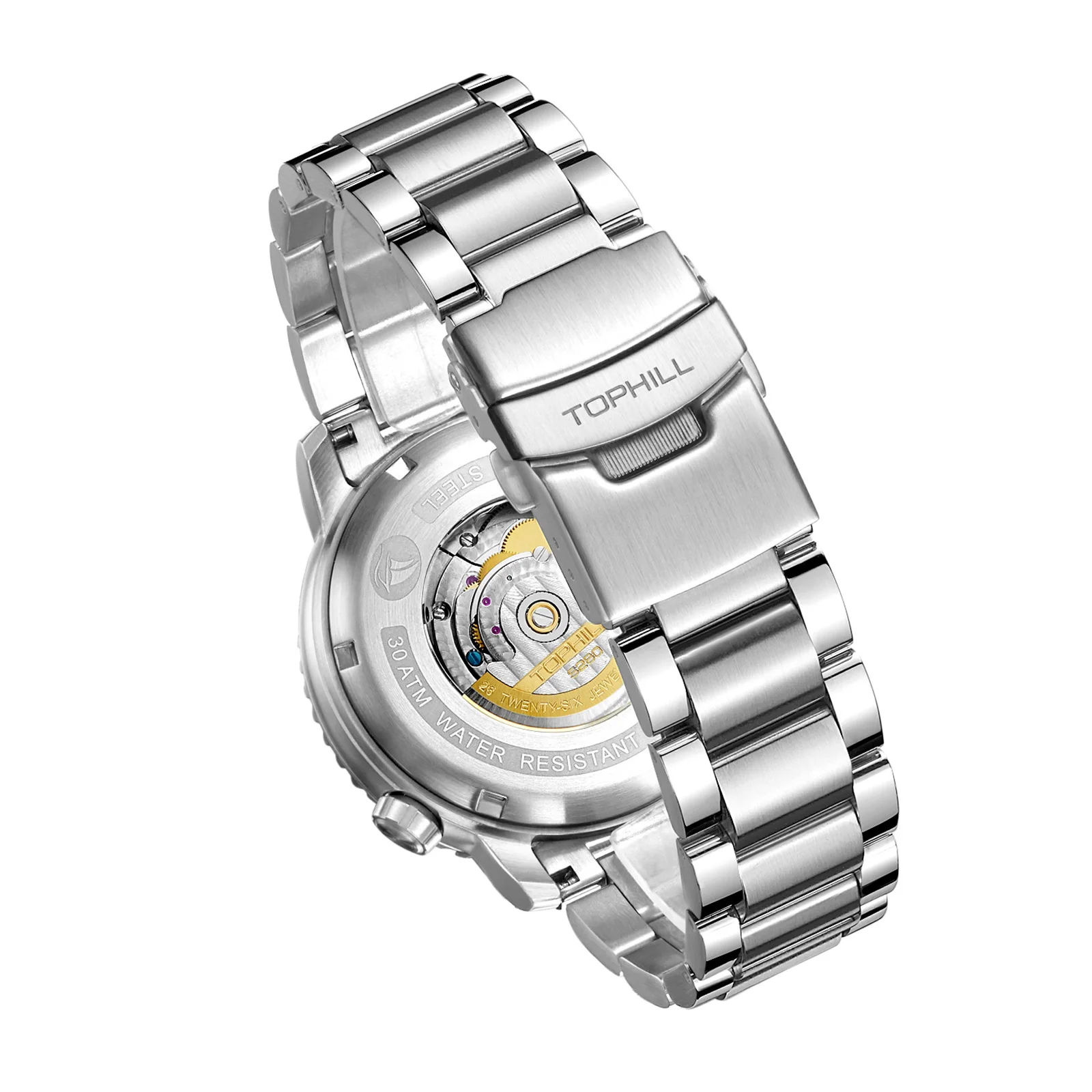 Фото TOPHILL Sport 300M дайверские мужские часы супер светящиеся наручные часы для мужчин автоматические механические часы для дайвинга с механизмом S280 №4