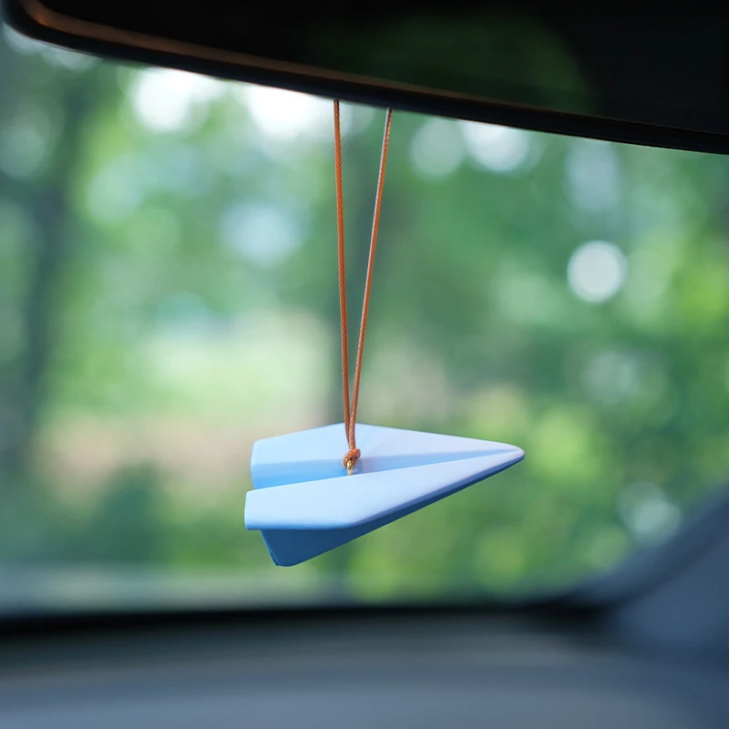 Бумажный автомобильный шарм в виде самолета бумажный кулон ароматический