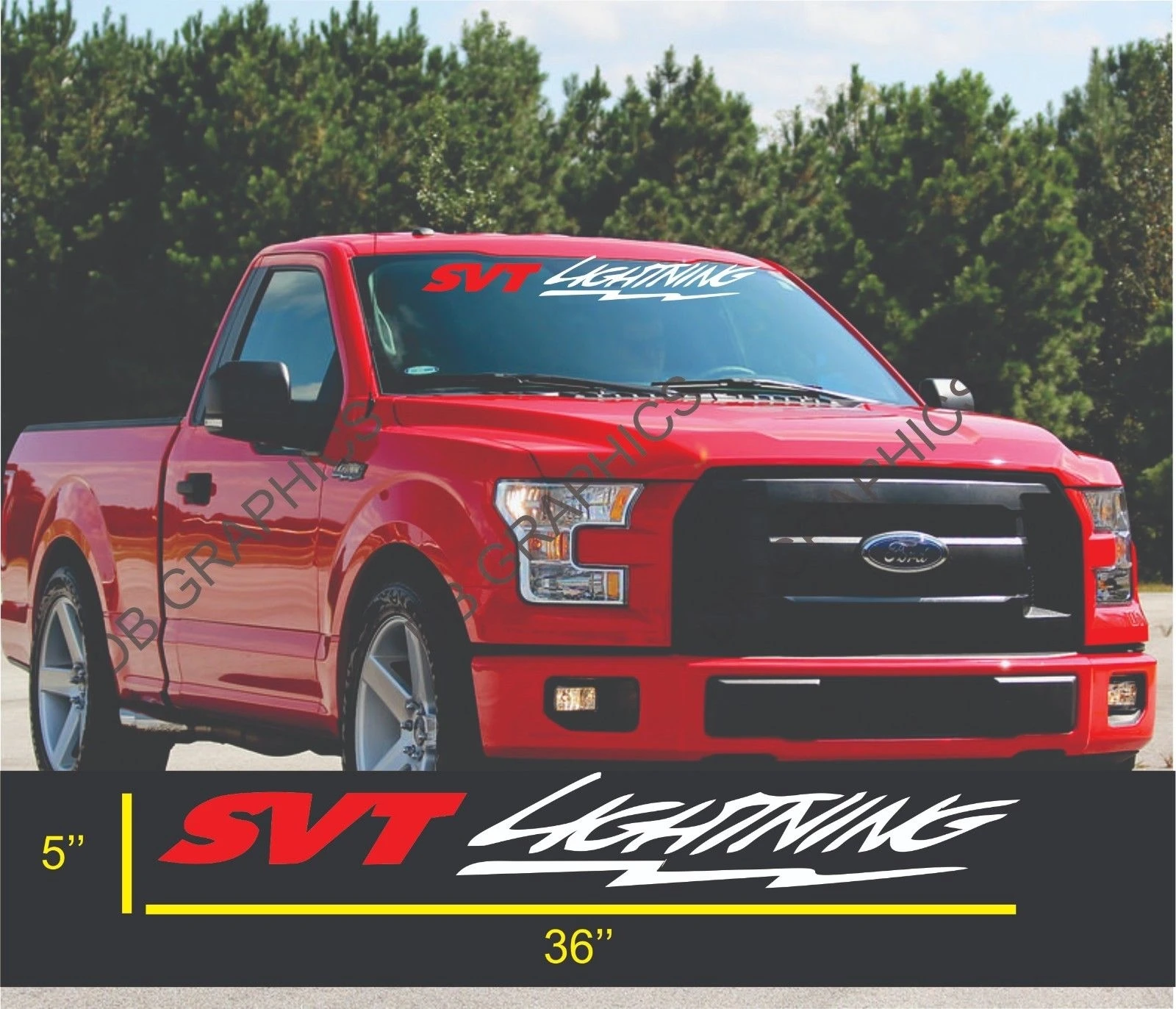 

Для Ford SVT Lightning наклейка на ветровое стекло