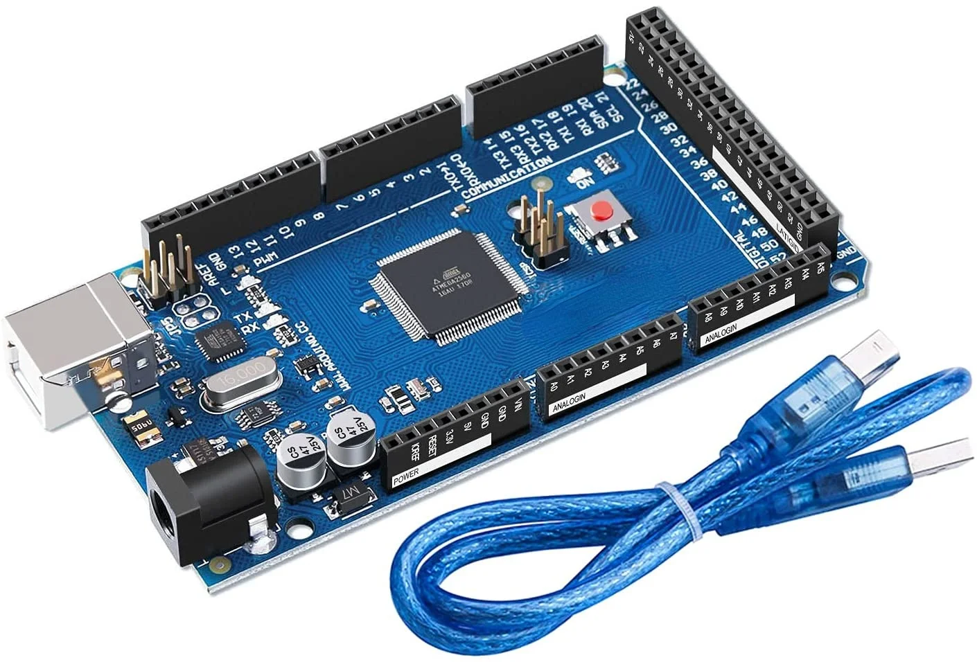 Плата MEGA R3 ATmega 2560-16AU + USB-кабель совместимый с Arduino IDE проекты Соответствует