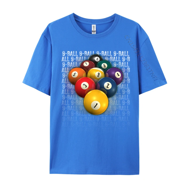 Футболки с 9 мячами повседневные топы на заказ рубашки из чистого хлопка мужская
