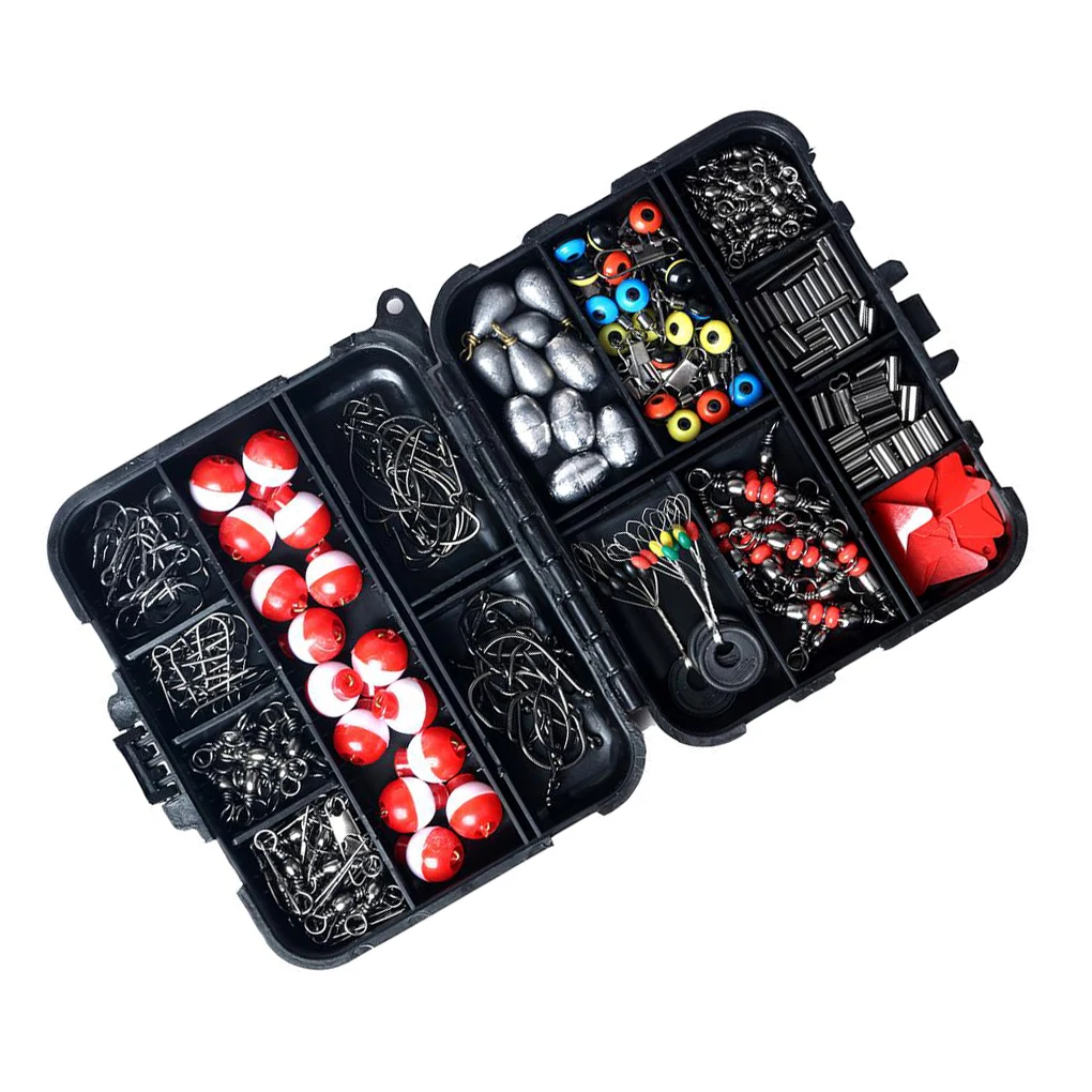 

Набор портативных рыболовных снастей Из 263 предметов, набор медных трубок, аксессуары с чехлом для хранения для улицы, Озерного пруда