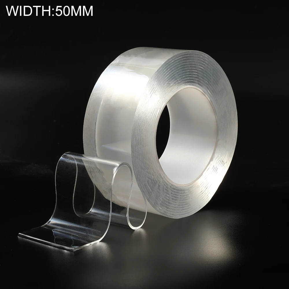 

3/5m Reusable Double Side Adhesive Nano Traceless Double-sided Tape Removable Sticker Adhesive Loop Glue Gadget Sealers