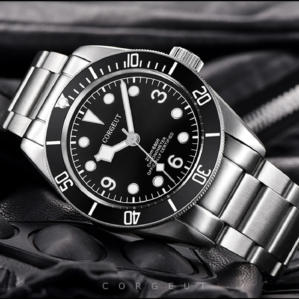 

1 шт., мужские водонепроницаемые механические часы с сапфировым стеклом, 41 мм