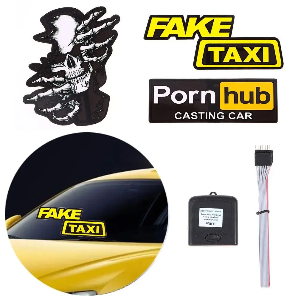 Модная электрическая светодиодная наклейка на лобовое стекло автомобиля окно