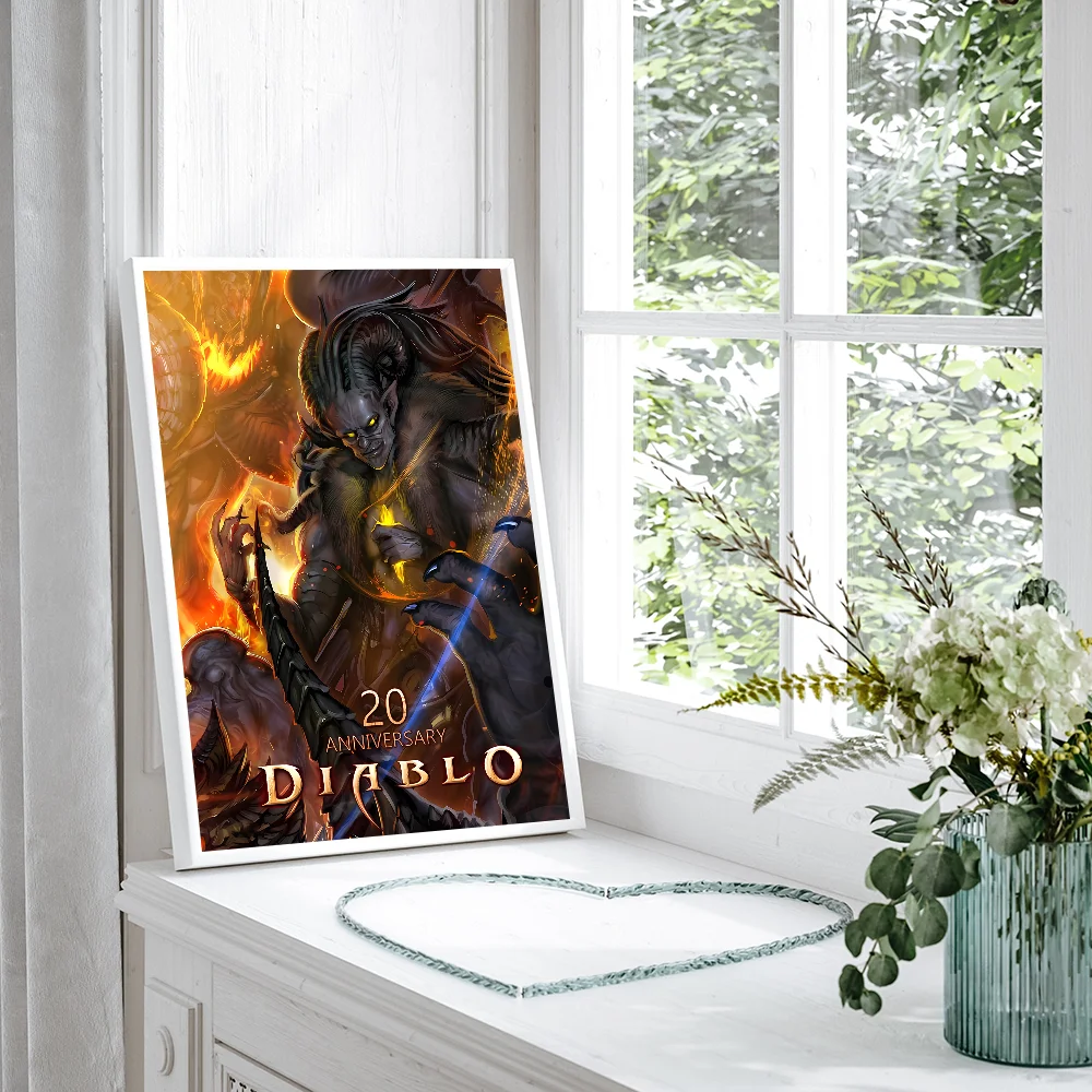 Ролевая игра D-Diablo 4 липкий постер сделай сам винтажный декор для комнаты бара