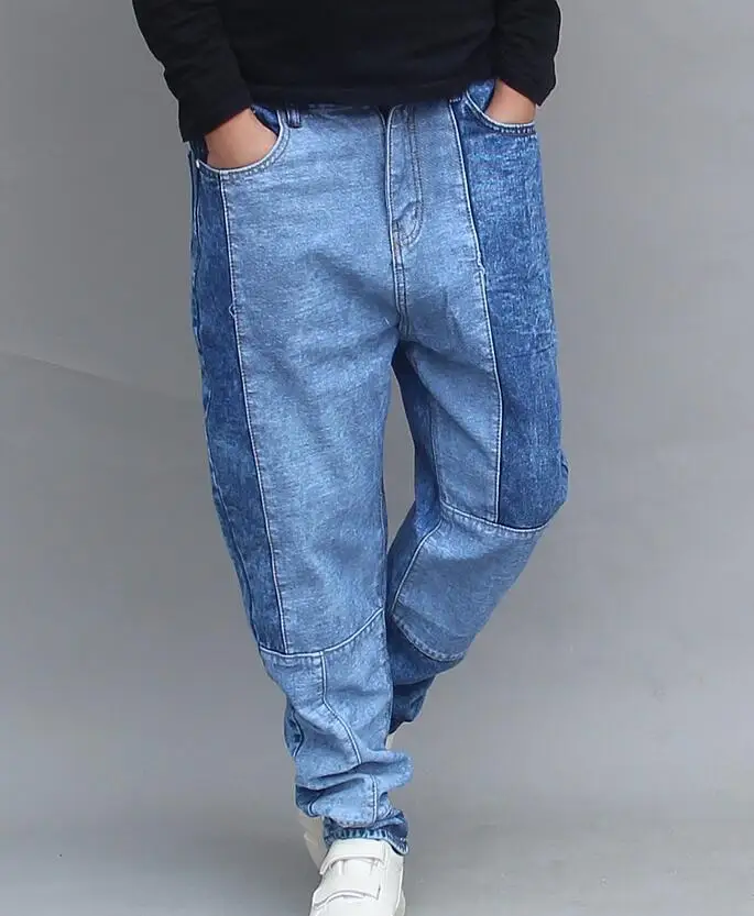 2021 Men Jeans Hip Hop Harem Jeans Men  Loose Baggy Jeans Street Style Collapse Pants Feet Denim Pants