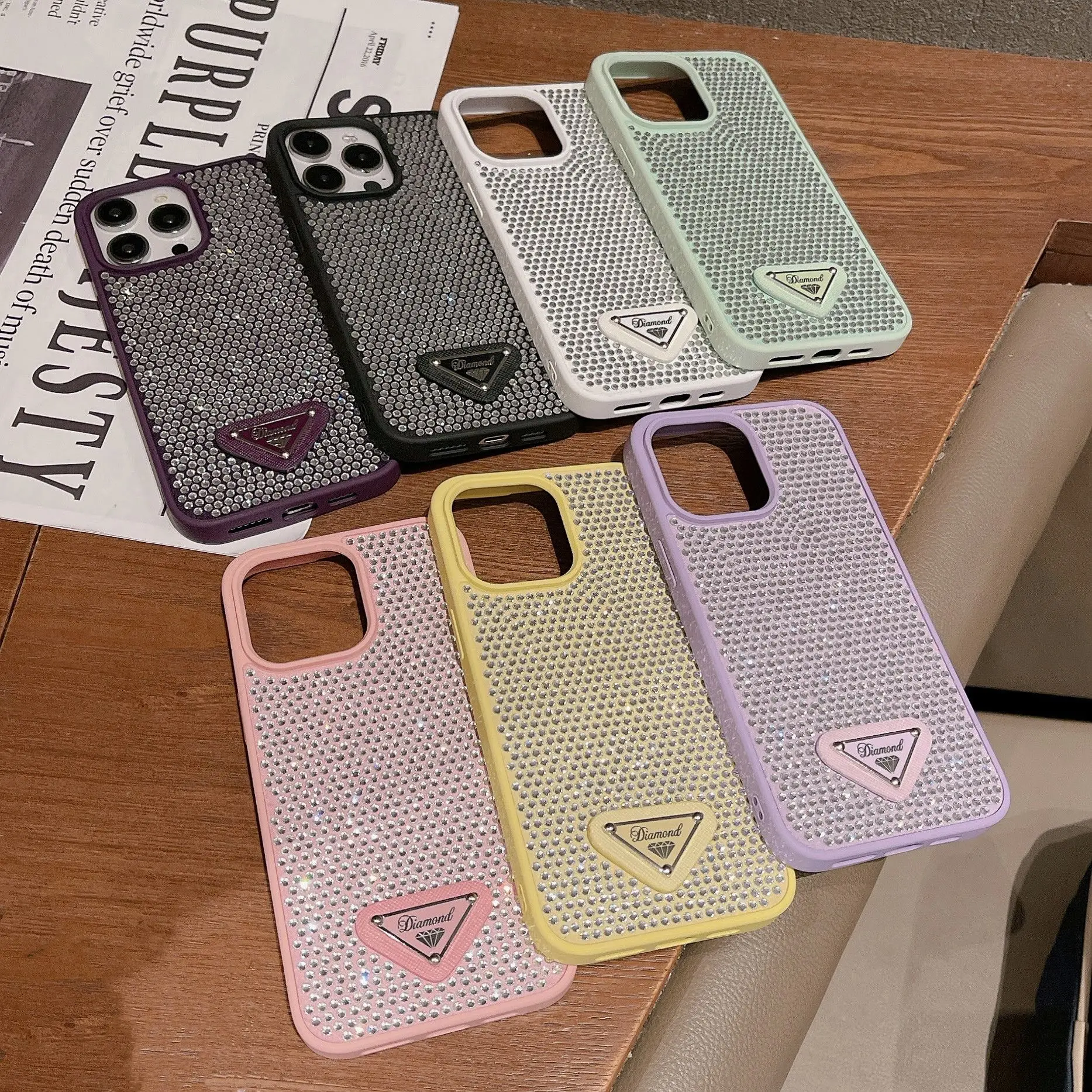 

3D Luxury Glitter Diamond Protection Soft Phone Case for iPhone 14 13 12 11 Pro Max Rhinestone Jewelled Silicone Cover
