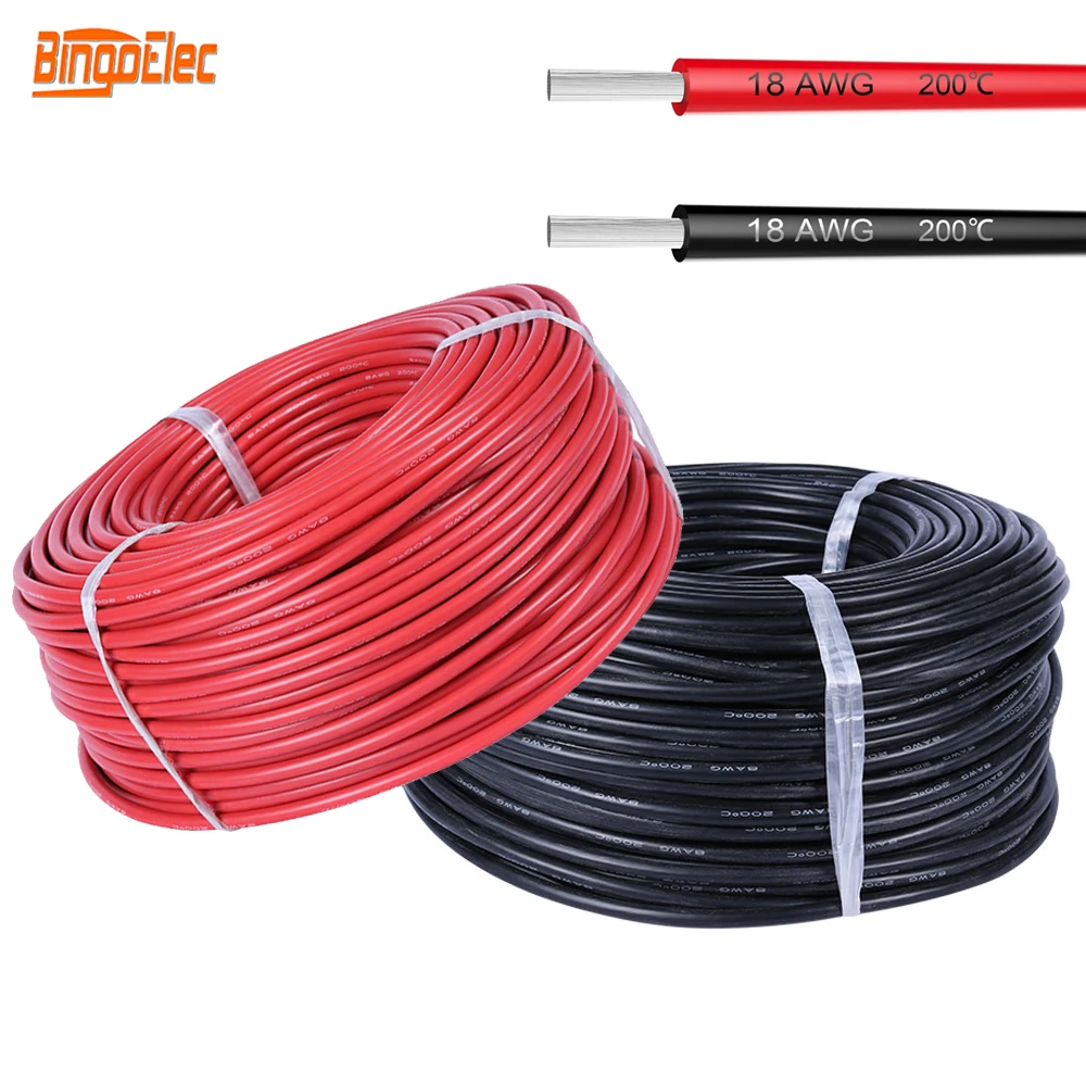 

10 м/партия, термостойкая силиконовая проволока, 14, 16, 17, 18, 20, 22AWG