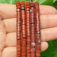 4x2mm natural stone wheel red flower jaspers round loose spacer rondelle beads for jewelry diy making bracelets accessories