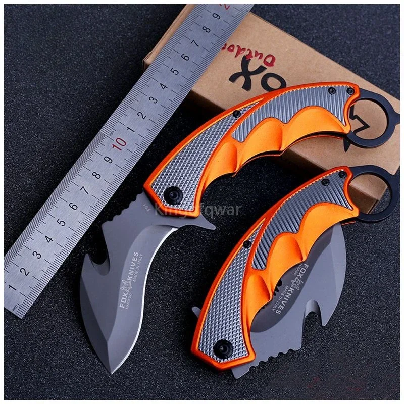 

Складной нож высокой твердости с зажимами для улицы, портативный карманный резец для самообороны, для выживания, фруктов