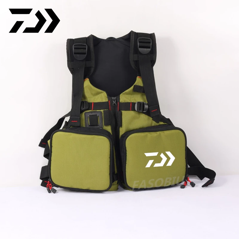 

New Daiwa Fishing Vest Men Waterproof Breathable Fishing Clothes Adjustable Fishing Vest Life Jacket Portable Mesh Fishing Vest