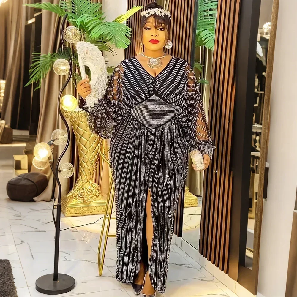 Африканские платья для женщин 2024 новая мода большие размеры длинное вечернее