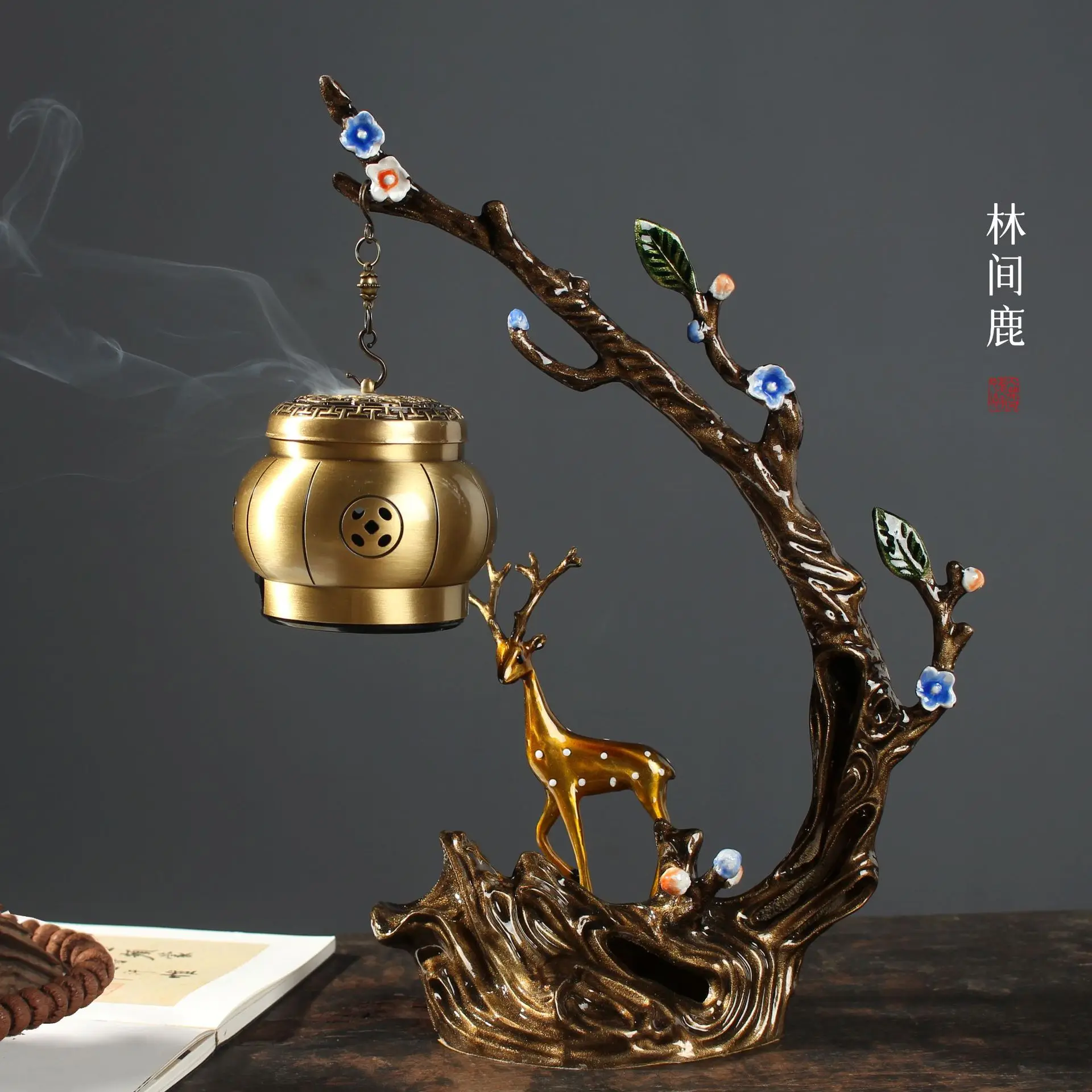 Музыкальная бронзовая курильница Forest deer колонка с Bluetooth подвесные китайские