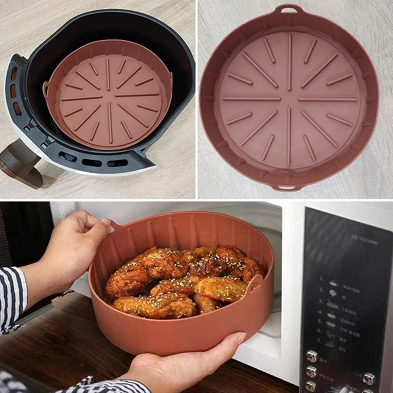 

New Air Fryer Tray Kit Silicone Air Fryer Liner Baking Inner Liner Cooking Mat Eco-friendly Cookware BPA Free BBQ Barbecue Pad