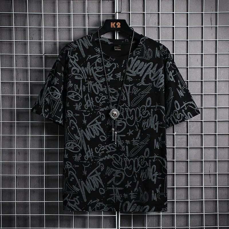 

Ueteey Summer 2023 New Trend Cotton Fashion Causal Oversize T Shirt For Men Plus Size 8XL Streetwear Short Sleeve Male Top Tee