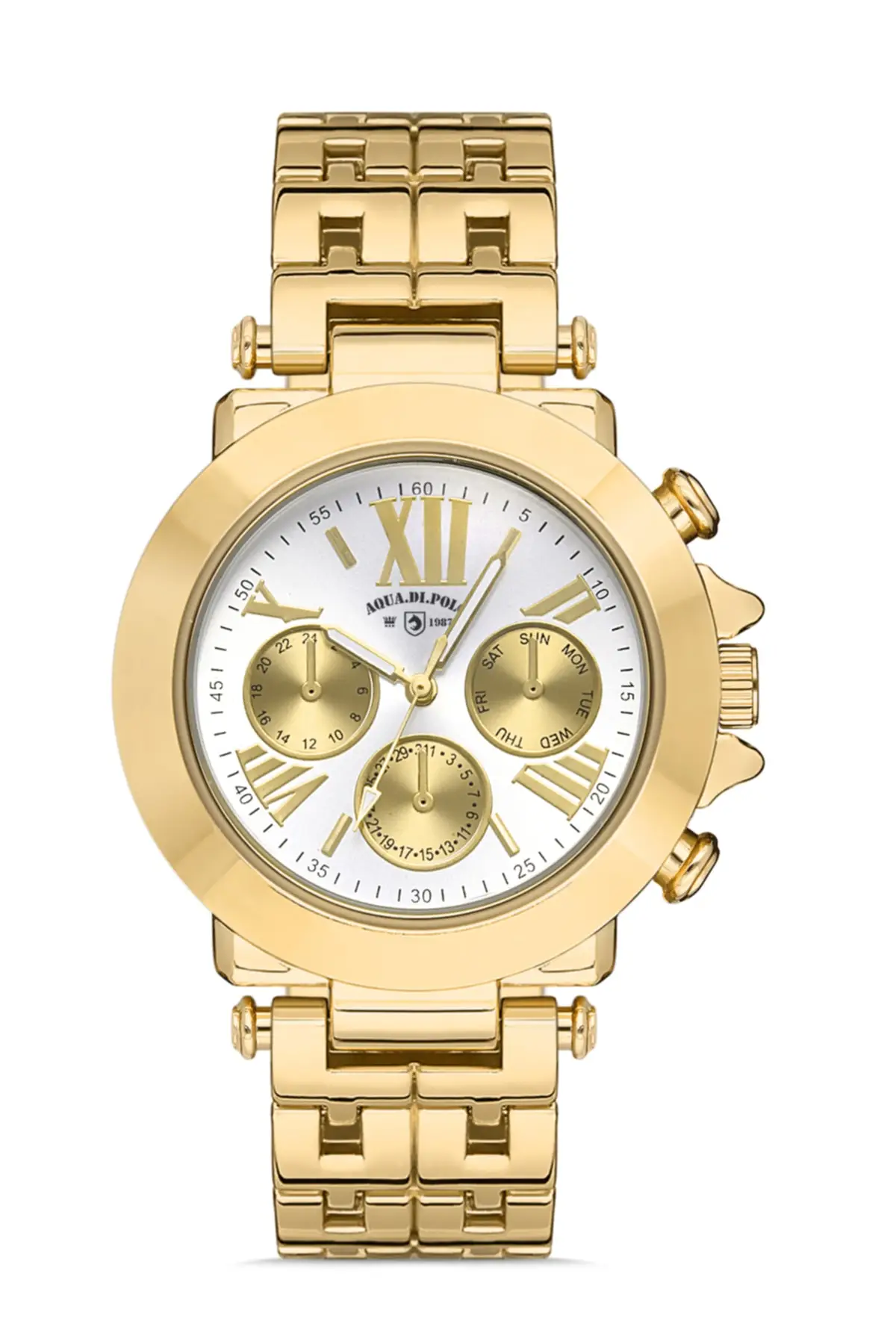 Women's Watch Luxury 2022 Embellished Metal Round Gold Color Attractive Fashion Elegant Design Summer Season