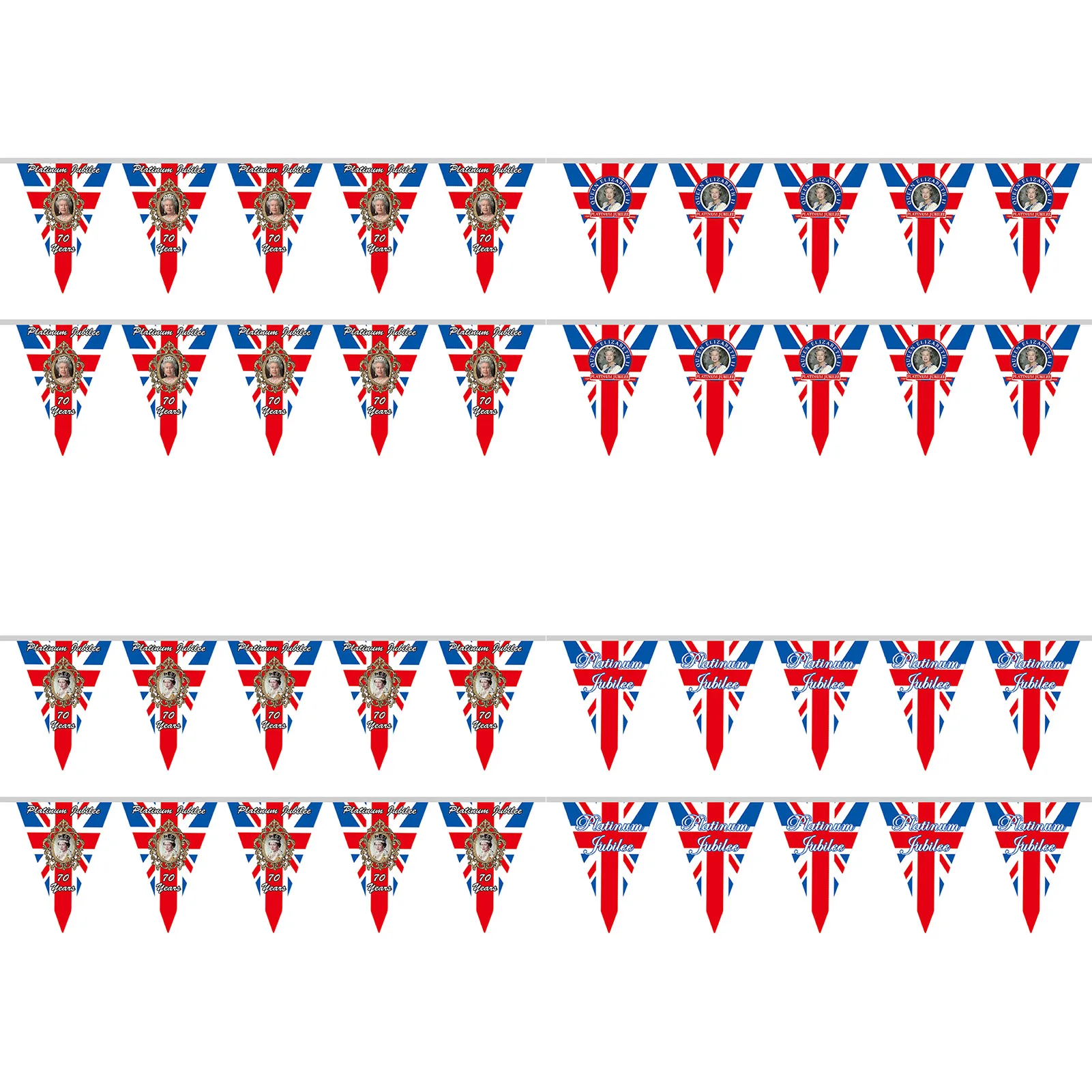 

Queen Platinums Jubilee Flags Platinums Jubilee Decorations 2022 British String Bunting Banners For 2022 Celebration Queen