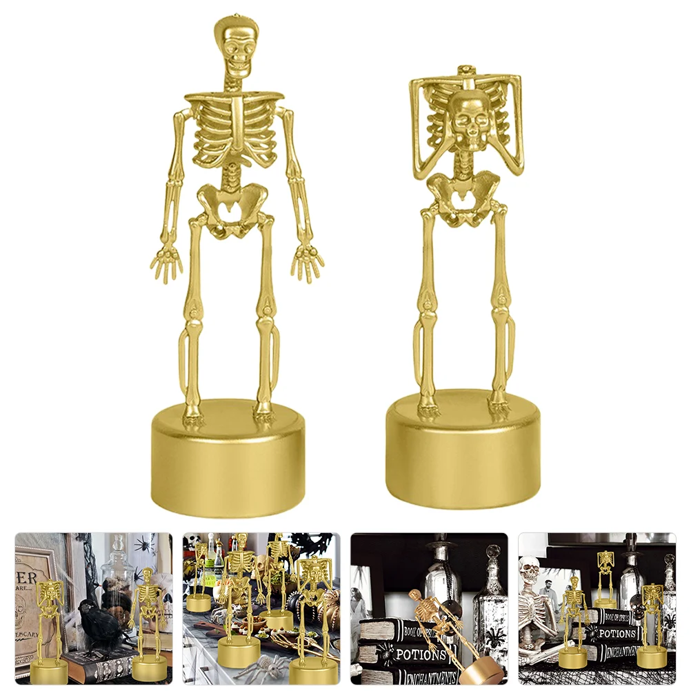

2 Pcs Stand Trophy Mini Halloween Decoration Supplies Desktop Decorations Vivid Adornments Plastic Party Props