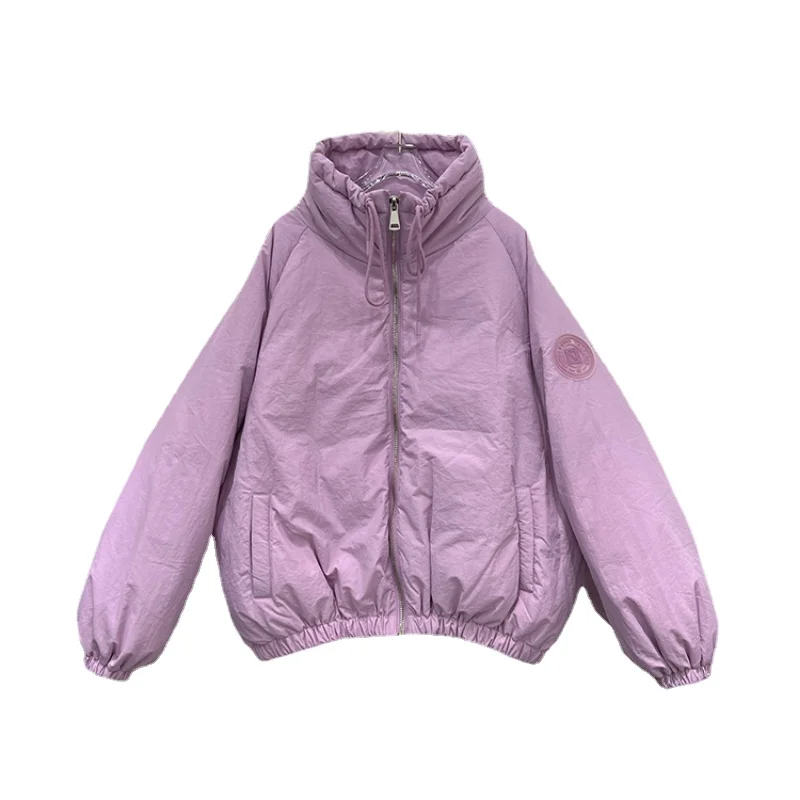 Out of season new Korean loose down jacket Autumn/Winter 2022 trend simple solid color women's short slim jacket h589