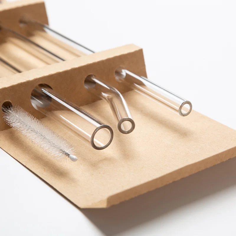 

Drinking Straw Borosilicate Glass Straws set with brush 3+1 on sale