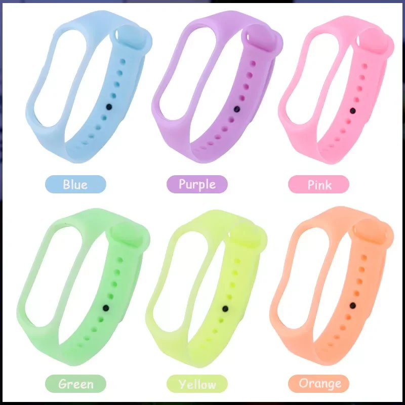 

Светящийся ремешок для Xiaomi Mi Band 6 5 4 3, сменный Браслет из ТПУ для ночного освещения для Xiaomi MiBand 3 4 5 6