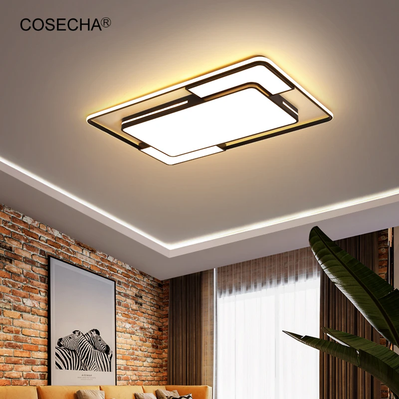 

Black Ceiling Light Bedroom Dimmable Entryway Hallway Modern Led Ceiling Lamp In Balcony Led Surface Ceiling Square Lamp 220V