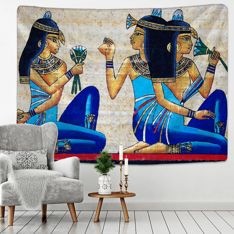 

Ancient Egyptian Tribal Savage Tapestry Background Wall Hanging Dorm Bedspread Throw Art Habitacion Aesthetic Home Decor Cloth