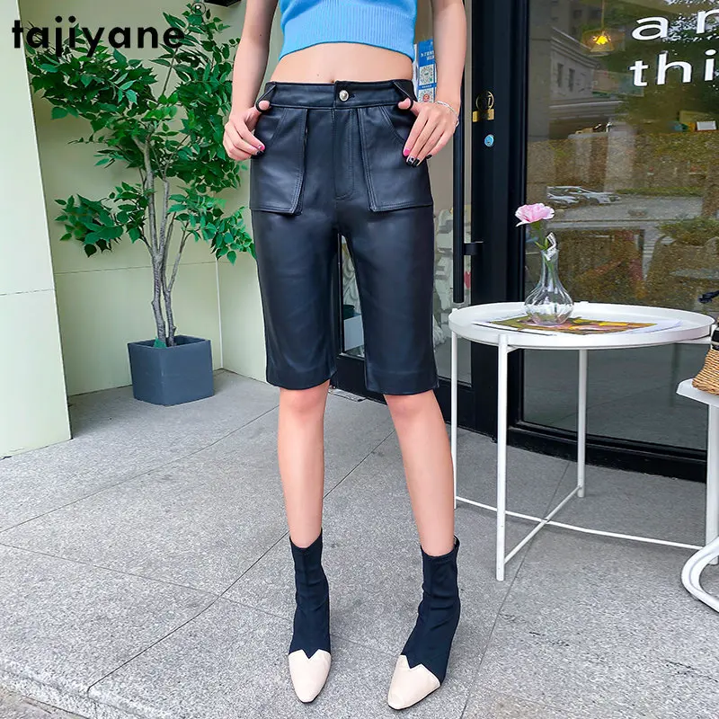 Tajiyane Genuine Leather Pants Women Clothing Real Sheepskin Pants Korean Streetwear Trousers Boots Pants Slim Pantalones SGG