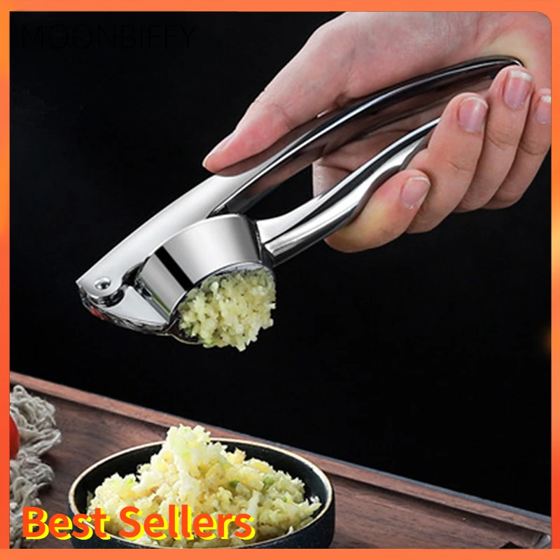 

Zinc Alloy Garlic Press Manually Mashed Machine Crusher Handheld Cooking Ginger Crusher Kitchen Tools Chopping Squeezer