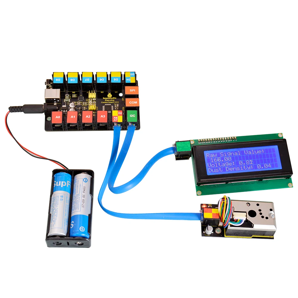 Keyestudio PM2.5 Датчик пыли RJ11 EASY Plug GP2Y1014AU Модуль датчика для Arduino/обнаружения воздуха DIY