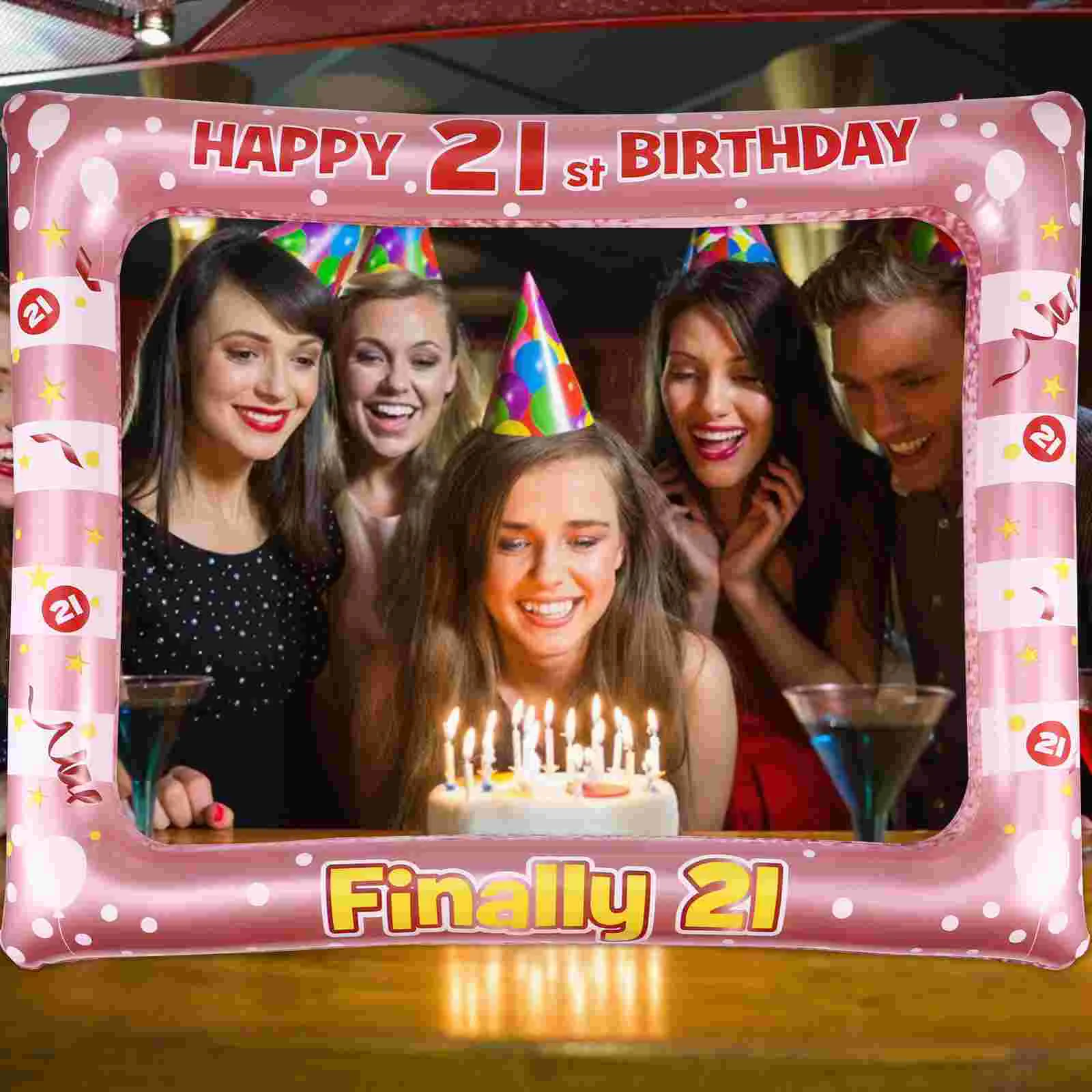 Реквизит для фотосессии на день рождения рамка стенда ПВХ украшения из розового