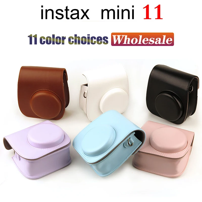 

Для Fujifilm Instax Mini 8 9 11 Camera PU цветная сумка Instax Mini чехол с плечевым ремнем прозрачный Кристальный чехол