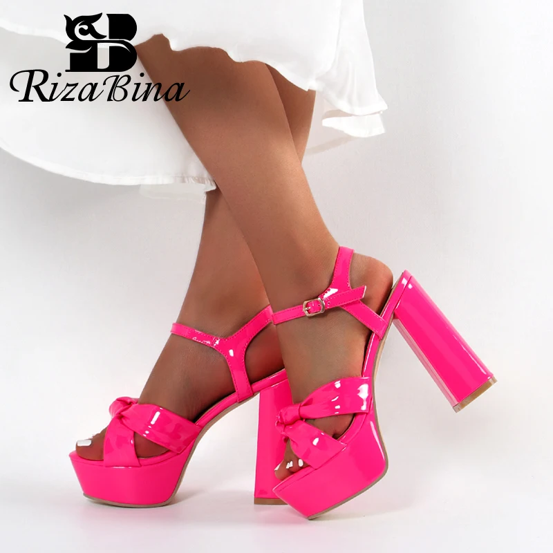 

RIZABINA Plus Size 34-43 Ladies Sandals High Platform Summer Shoes For Women Ins Hot New Fashion Party Club Female Footwear