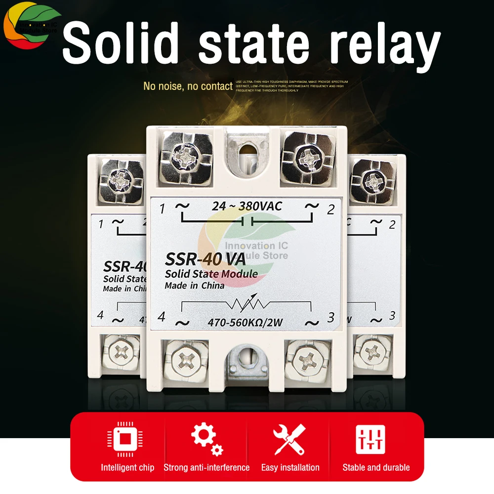 SSR-10VA10A 25VA 40VA60VA 80VA 100VA SSR Однофазное твердотельное реле с регулируемым напряжением