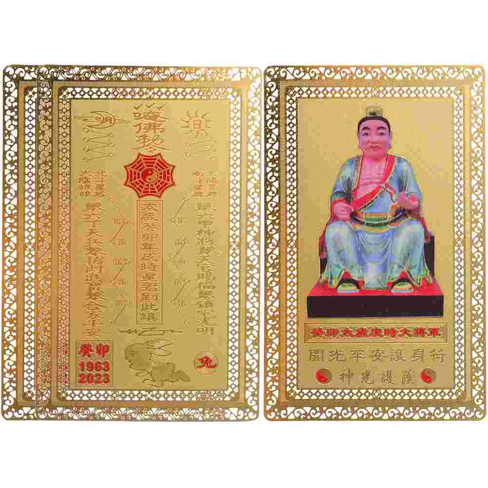 

Amulet Protection Guanyin Gold Decoration Chinese Year Success Health Kuan Luck New Wallet The Rabbit Religious Fortune Blessing