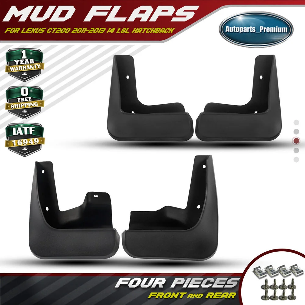 

For Lexus CT200H 2011 2012 2013 New Mud Flaps Splash Guards Hatchback 4 Pieces
