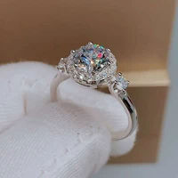 european and american hot selling classic micro inlaid heart and arrow sparkle temperament ring opening adjustable ring