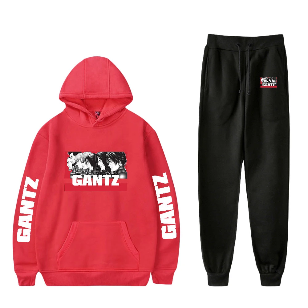 

Gantz Two Piece Set Women/Men Anime Hoodies+Jogger Pants Hot Sale Casual Trendy Christmas Present Clothes