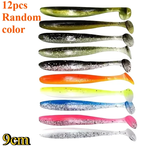 Двухцветные силиконовые твистеры для рыбалки 12 шт.