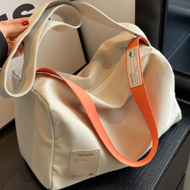 Новая женская Холщовая Сумка через плечо новая модная Большая вместительная